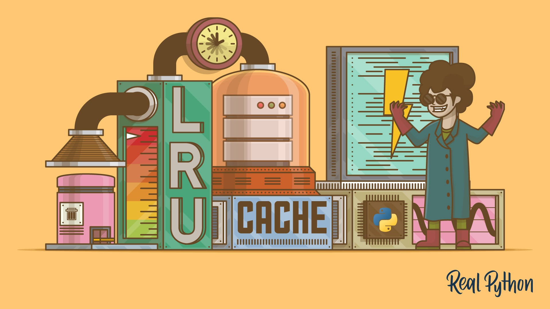 realpython's tweet card. Caching is an essential optimization technique. In this video course, you'll learn how to use Python's @lru_cache decorator to cache the results of your functions using the LRU cache strategy. This...
