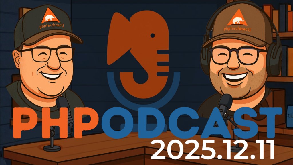 phparch's tweet card. ﻿   This week on the PHP Podcast, Eric, Sara, and John talk about Clamp, Preloading, NativePHP v2, the end of Fleet, Waymo Cars DDOS, and more... Links from the show: PHP: rfc:clamp_v2 PHP: Preload...