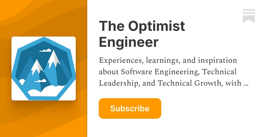 arrayexception's tweet card. Experiences, learnings, and inspiration about Software Engineering, Technical Leadership, and Technical Growth, with a bit of optimism. Interesting for Tech Leads and software makers from Startups to...