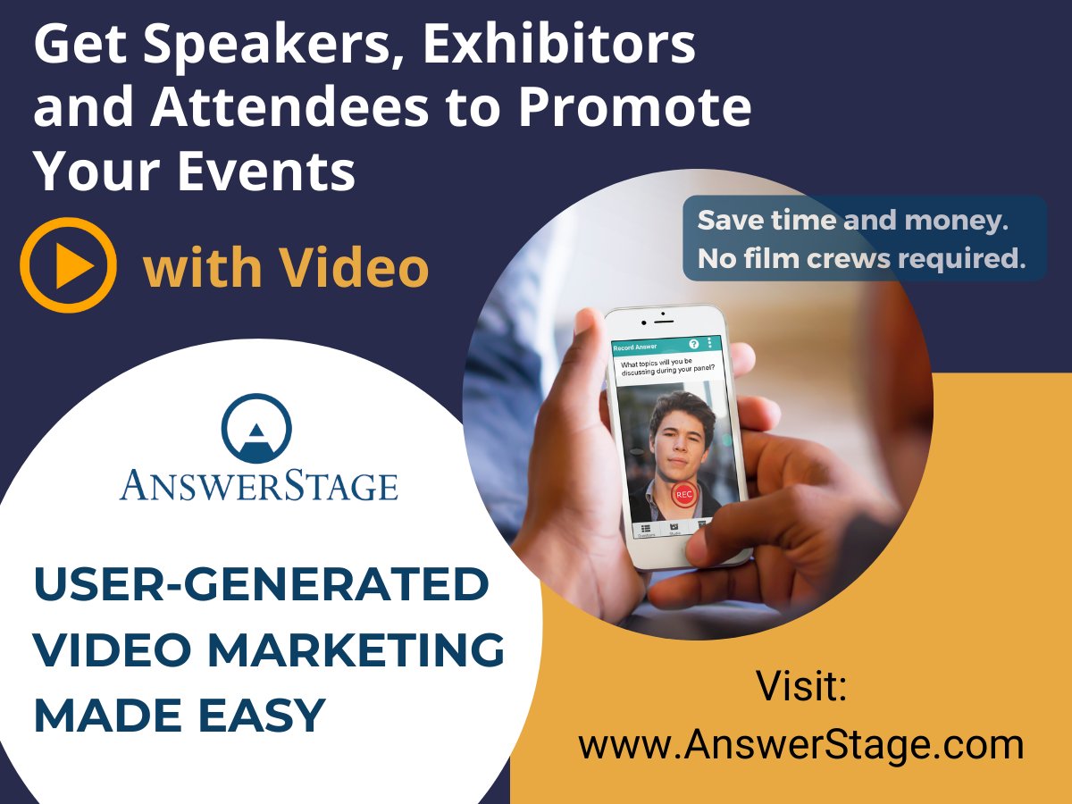answerstage's tweet card. Introducing AnswerStage+AI AnswerStage is a breakthrough video collection and production platform designed to help you market your events by leveraging the powe