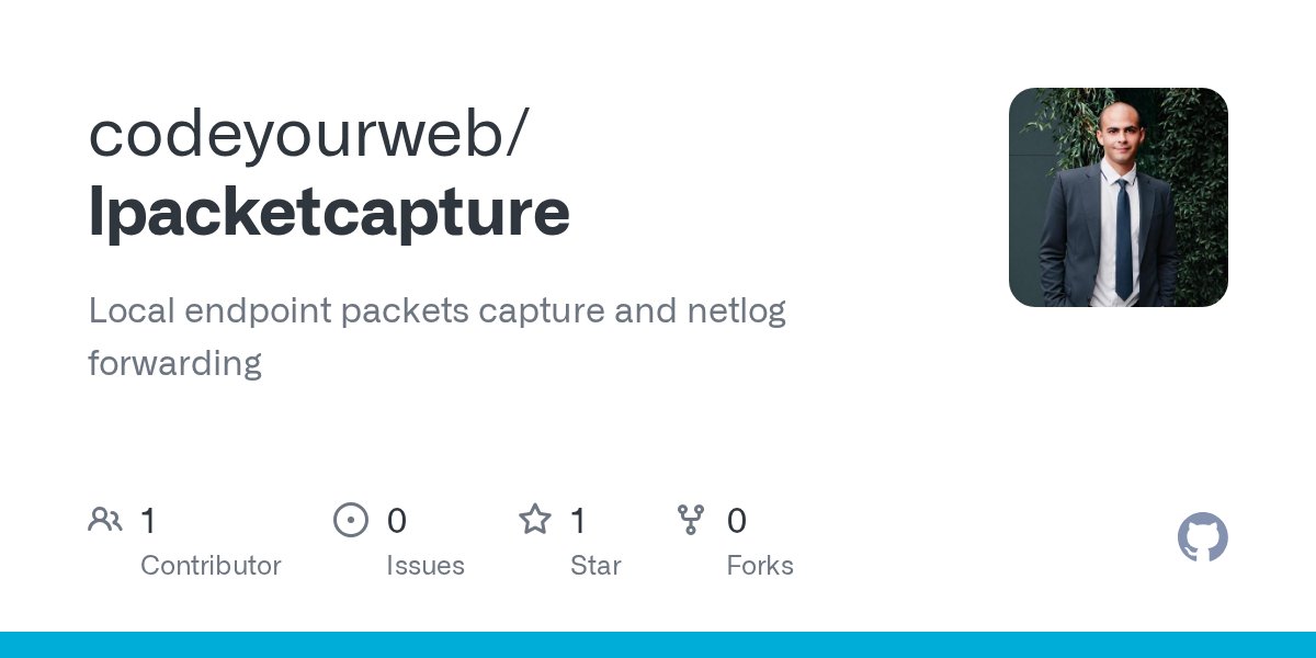 codeyourweb's tweet card. Local endpoint packets capture and netlog forwarding - codeyourweb/lpacketcapture