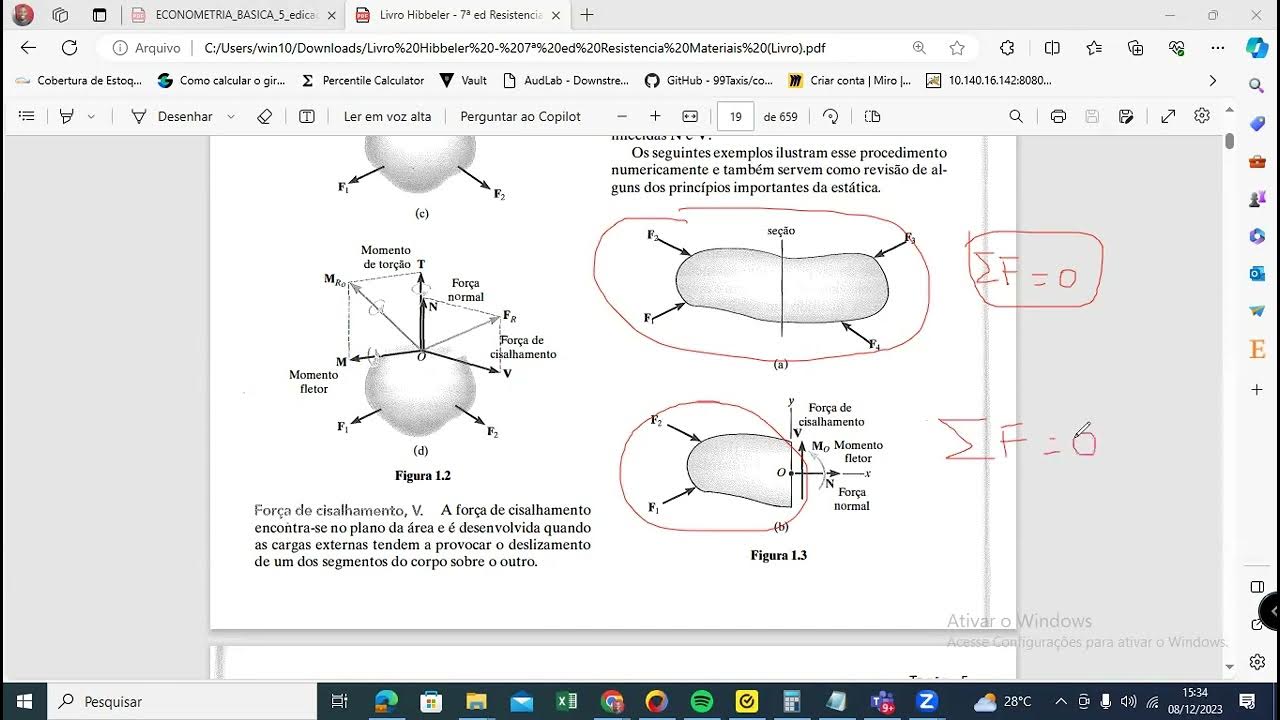 b_datasource's tweet card. Hibbeler - Resitencia dos materiais - Cargas resultantes internas e...