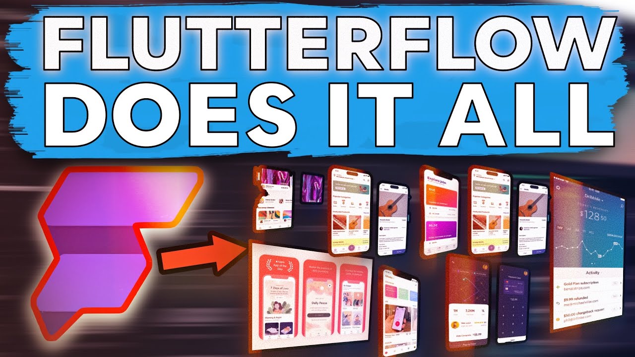 NoCodeTutorials's tweet card. FlutterFlow Is ALL You Need - Easily Build ANY App With FlutterFlow