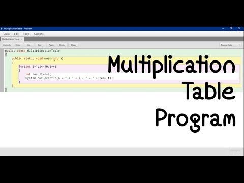codingmachine1's tweet card. Java/BlueJ Program To Print Multiplication Table Of Any Number |...