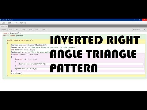 codingmachine1's tweet card. Java/BlueJ Program To Print Inverted Right Angle Triangle Pattern |...