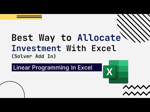 bytesninsights's tweet card. Linear Programming In Excel : Investment Allocation With Solver