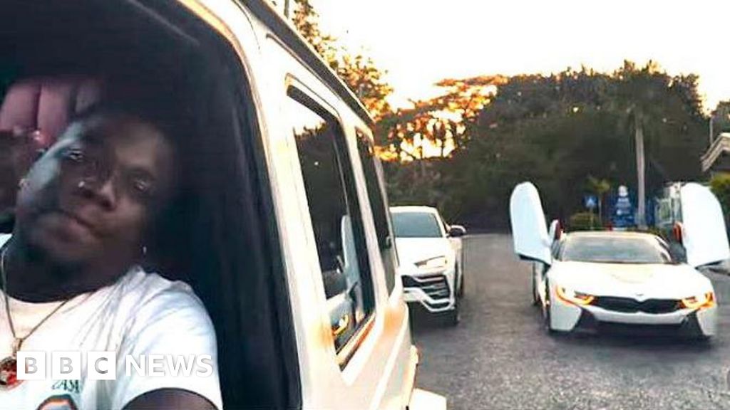 BBCWorld's tweet card. He is accused of using romance scams to defraud $8m, with the profits flaunted on Instagram.