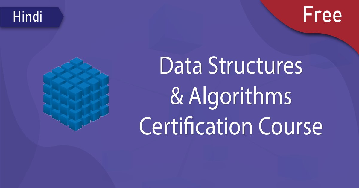DataFlairWS's tweet card. Data Structures and Algorithms DSA Course in C (in Hindi) is designed for beginners who want to build a solid foundation & learn skills required for top jobs