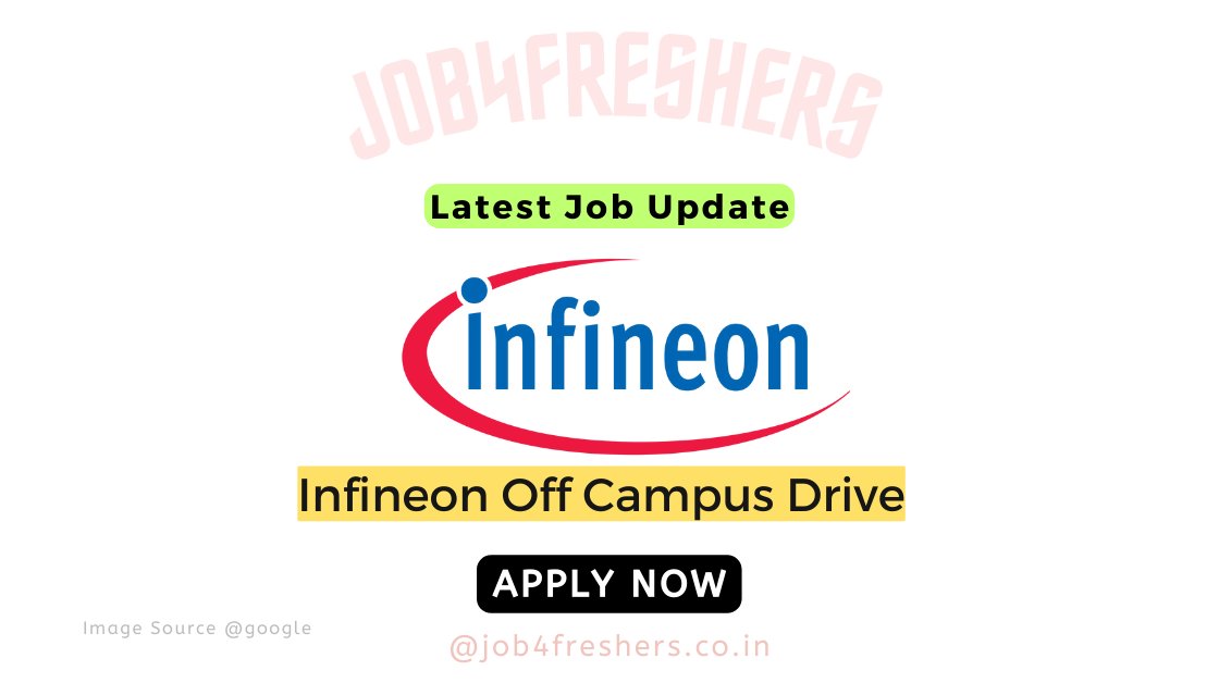 Job4freshers_'s tweet card. Infineon Off Campus Drive 2026: Infineon a leading company, is set to conduct an Off Campus Drive in 2026, offering opportunities to join as Java