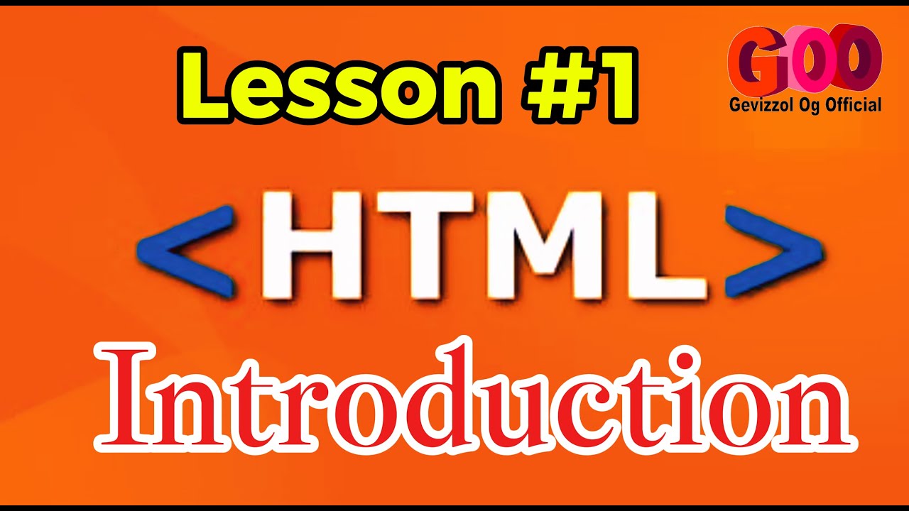 gevizzol2020's tweet card. HTML Tutorial For Beginners 01| Introduction #GOO