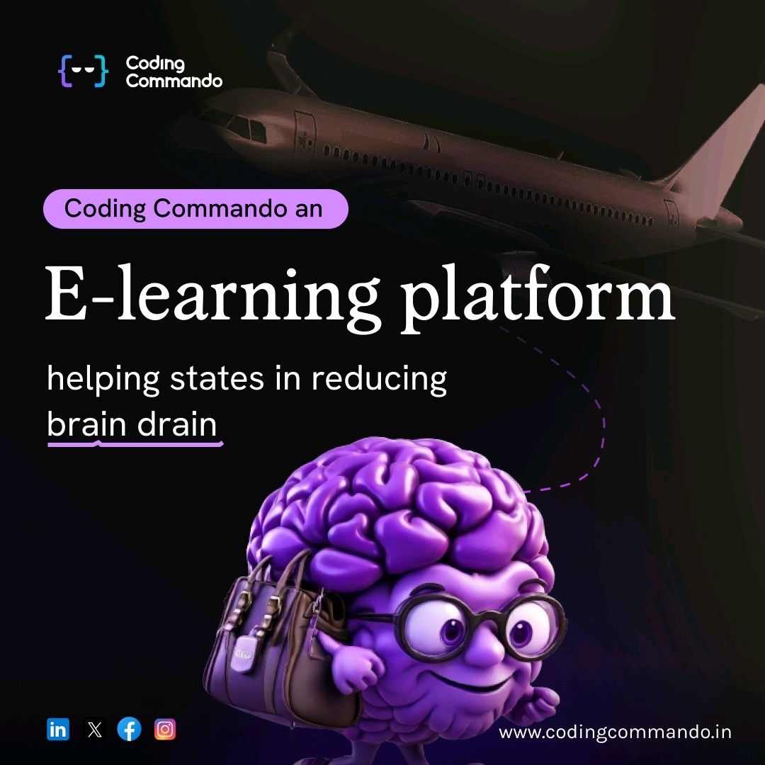 Coding_Commando's tweet card. Coding Commando an E-learning platform helping states in reducing Brain drain No one wants to stay away from home to pursue higher studies outside and avail resources and opportunities just because...