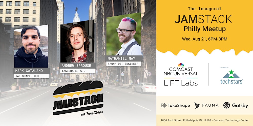 JAMstack_Philly's tweet card. **Registration required to attend** Please bring a valid government ID for security purposes. Join the JAMstack Philly Meetup to get notified about future events: https://www.meetup.com/JAMstack-Ph...