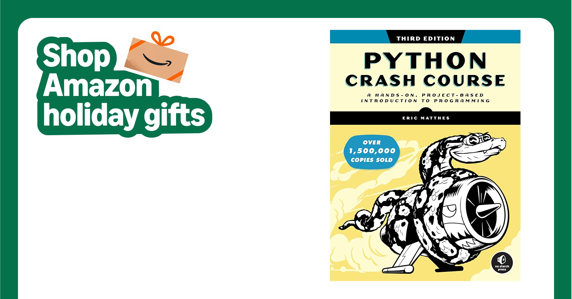 BookVouch's tweet card. is the world’s best-selling guide to the Python programming language. This fast-paced, thorough introduction will have you writing programs, solving problems, and developing functioning applications...