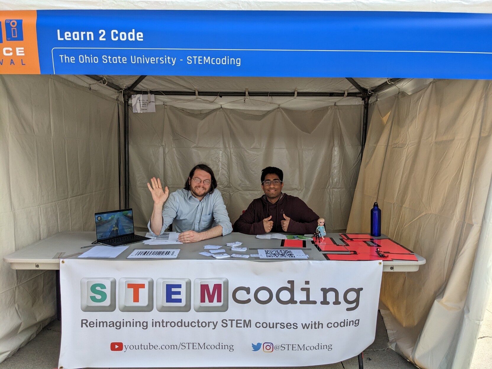 STEMcoding's tweet card. Attached: 1 image We had a great time today at the COSI science festival!