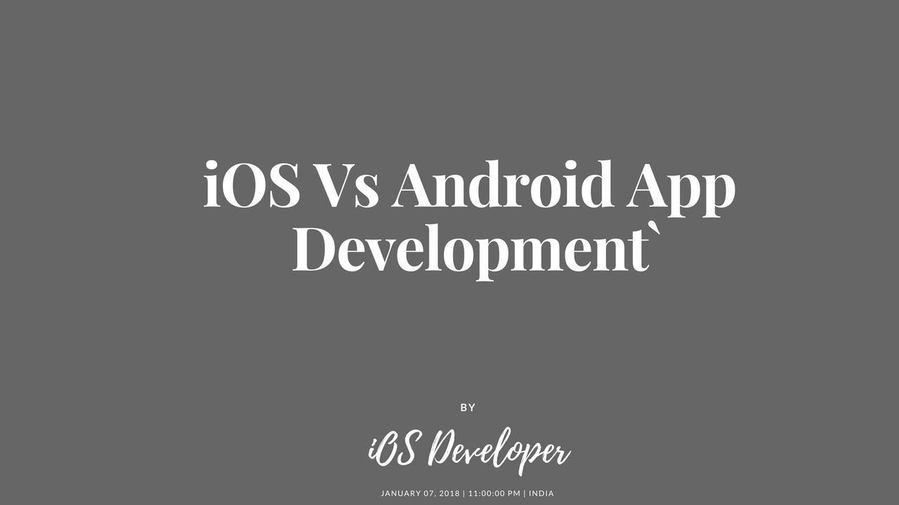 iOSDeveloper24's tweet card. iOS App Development Vs Android App Development