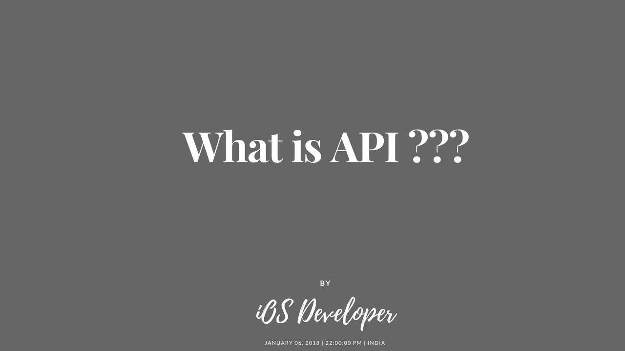 iOSDeveloper24's tweet card. What is API???