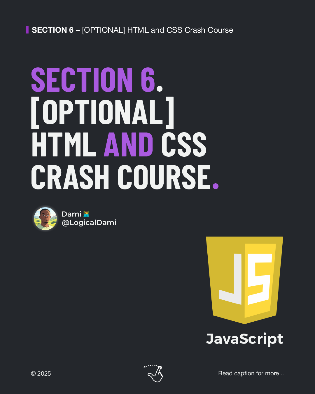 LogicalDami's tweet card. Learning JavaScript