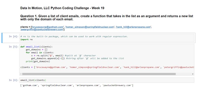 msa_pythonify's tweet card. Week 19 of Data In Motion, LLC Python Coding Challenge #python