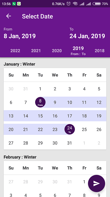 AndroidCodeLab's tweet card. A developer handy Tools.Calendar is a collection of Cool Activities which help others to make there Fully Custom Calendar View with Single…
