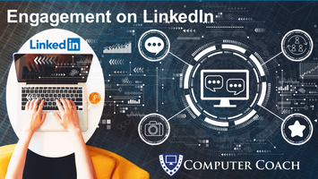 ComputerCoach's tweet card. Let's boost your LinkedIn game at "Engagement on LinkedIn"!