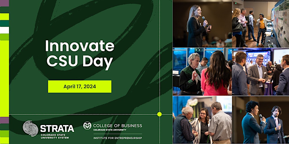 CSU_STRATA_Tech's tweet card. Join for this celebration of entrepreneurship and innovation at CSU, from Demo Day to the Venture RAMS Business Showcase!