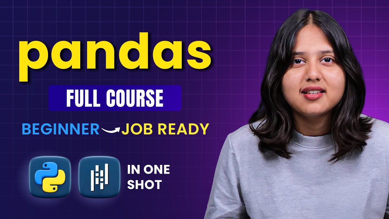 Intellipaat's tweet card. Pandas Full Course (2025) | Python Pandas Tutorial For Beginners |...