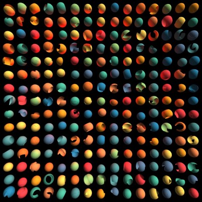 frenzycoder's tweet card. Amadiletters morphing into textMode