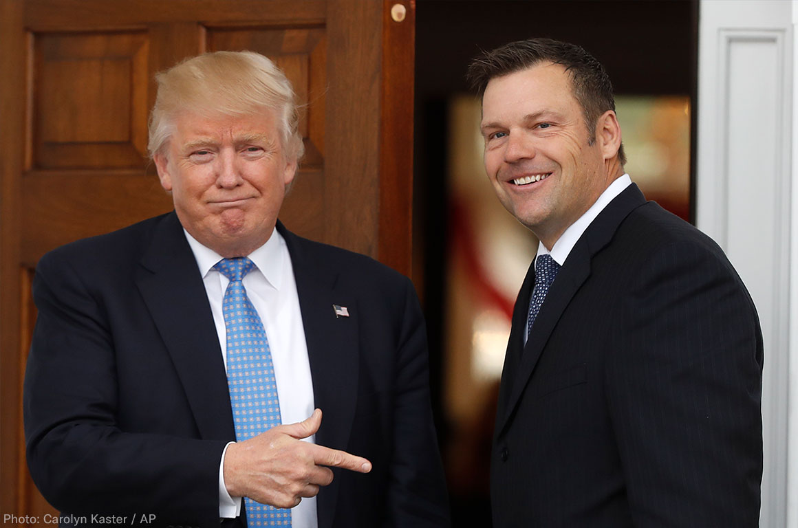 ACLU's tweet card. Unsealed Documents Show That Kris Kobach Is Dead Set on Suppressing the Right to Vote | ACLU
