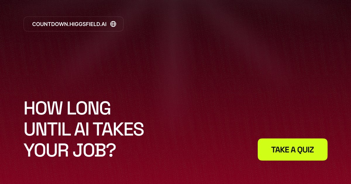 Zanecoderx's tweet card. How long until AI takes your job? Answer quick questions & get a simple estimate of how quickly AI is likely to change your worklife, plus what to do next.