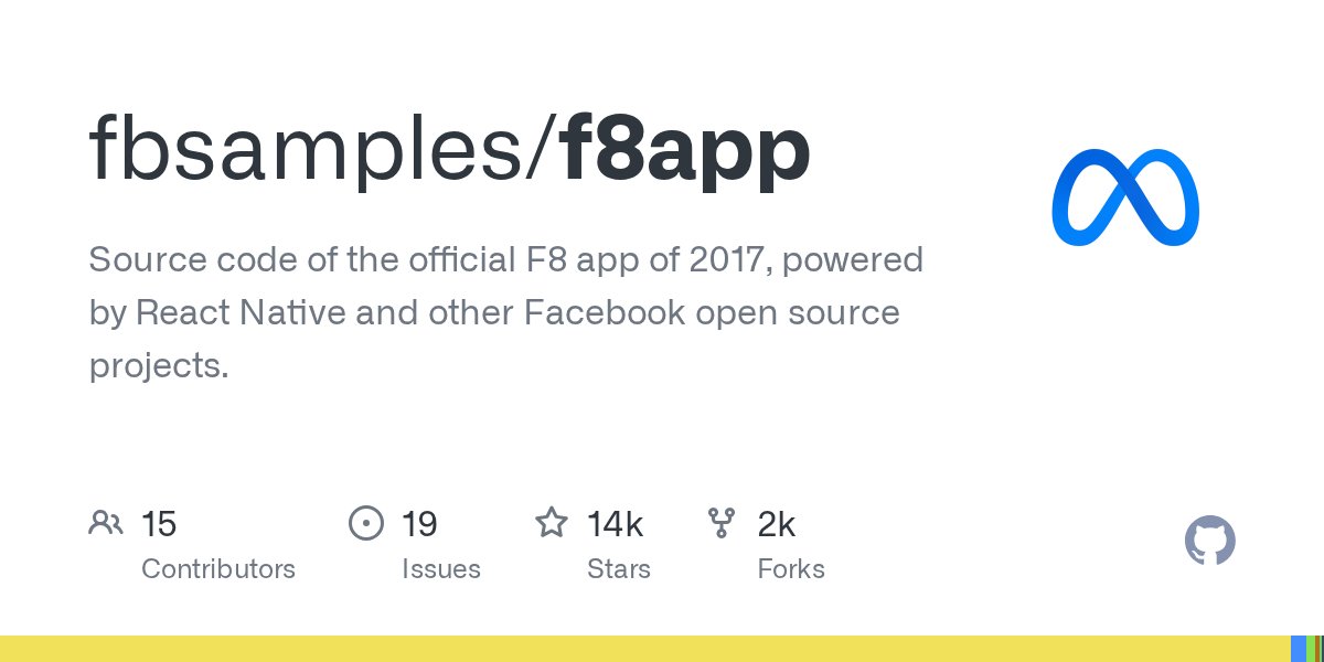 edoardomoreni's tweet card. Source code of the official F8 app of 2017, powered by React Native and other Facebook open source projects. - fbsamples/f8app