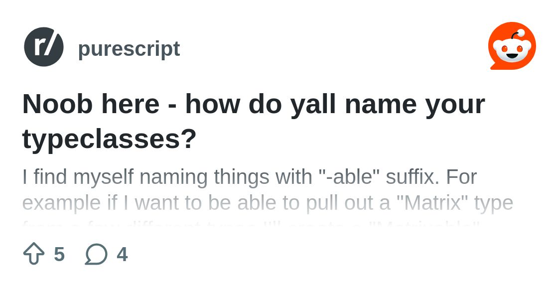 purescript's tweet card. Explore this post and more from the purescript community