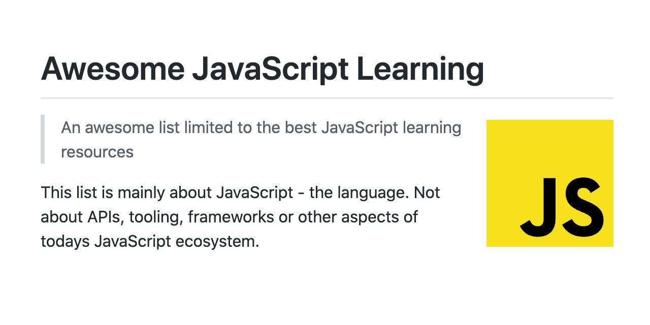 firozkhxn_'s tweet card. A tiny list limited to the best JavaScript Learning Resources - micromata/awesome-javascript-learning