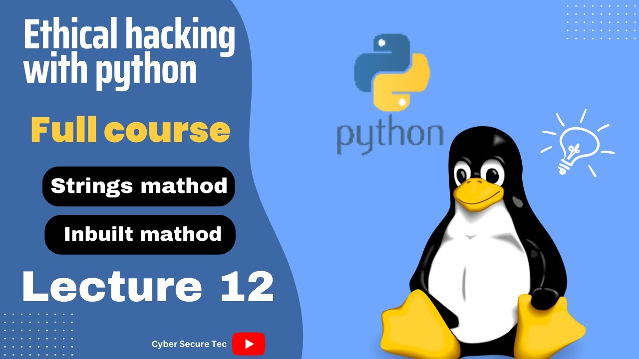 CyberSecur35108's tweet card. Python Strings: A Beginner's Guide to String Manipulation | Lecture 12