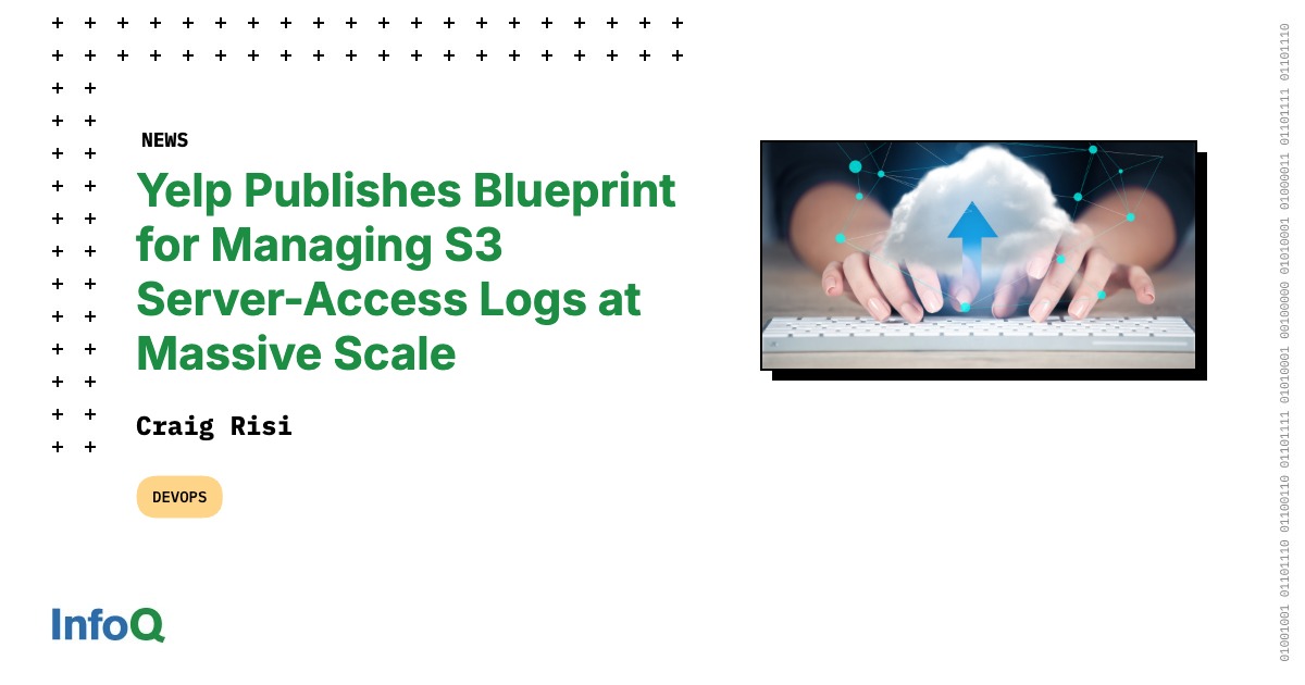 InfoQ's tweet card. In a detailed engineering post, Yelp shared how it built a scalable and cost-efficient pipeline for processing Amazon S3 server-access logs (SAL) across its infrastructure, overcoming traditional...