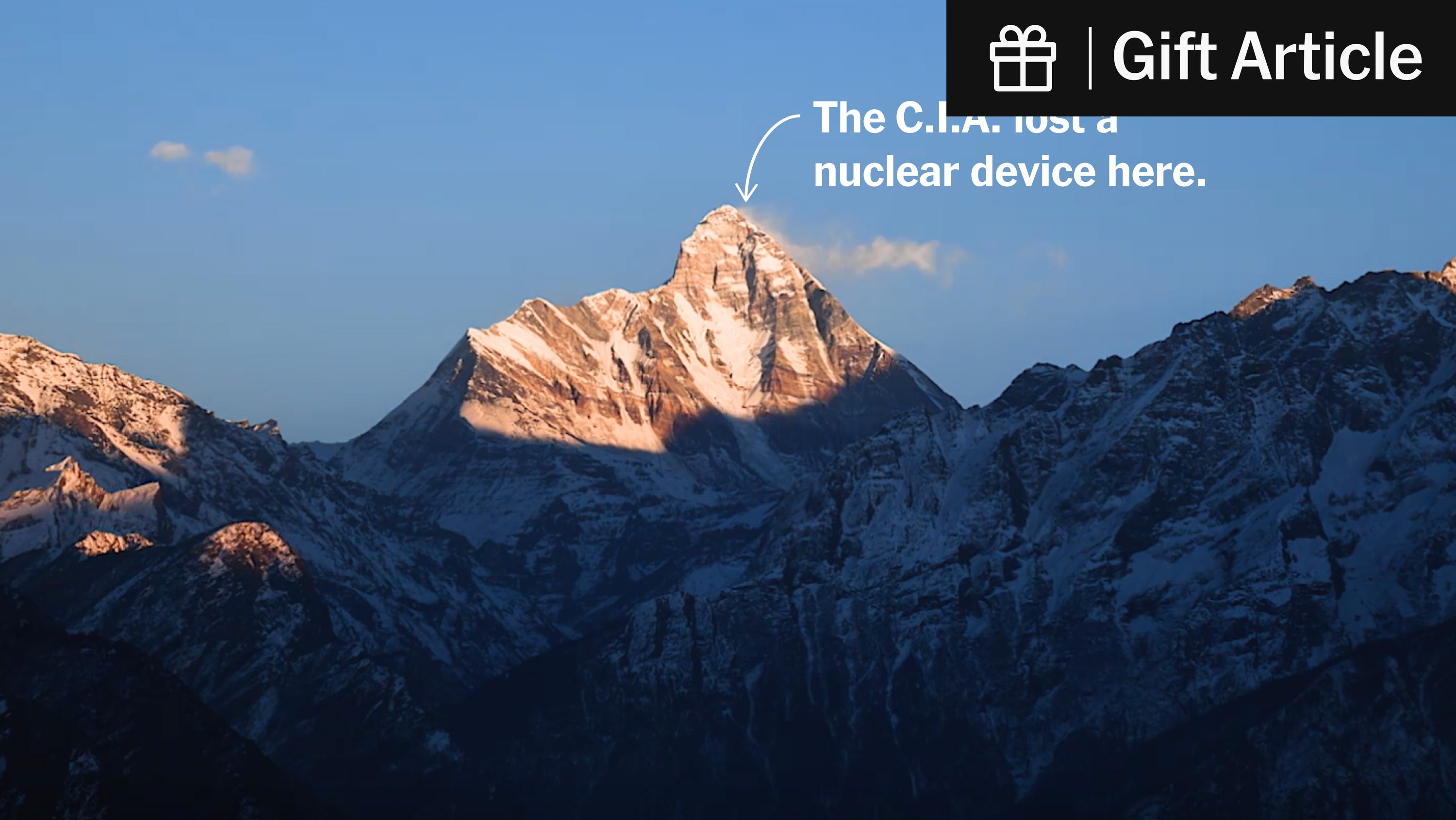 subfossilguy's tweet card. A plutonium-packed generator disappeared on one of the world’s highest mountains in a covert mission that the U.S. will not talk about.