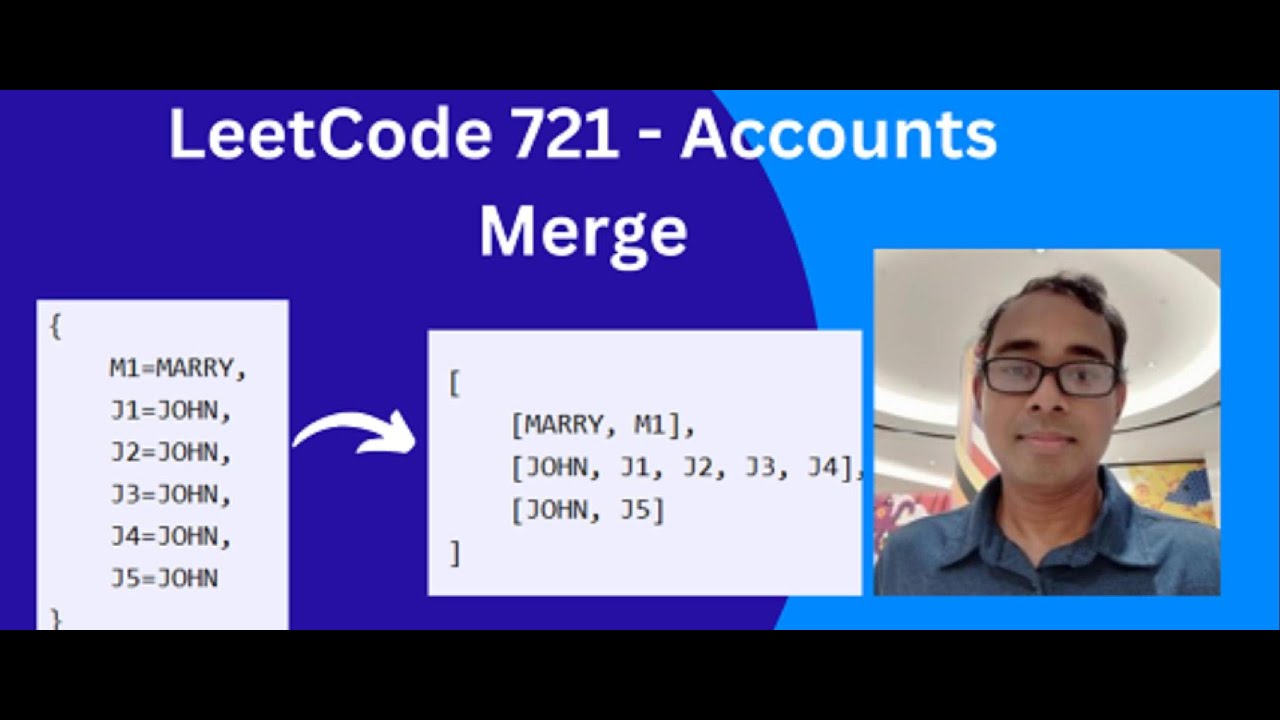 miqbal3636's tweet card. LeetCode 721: Accounts Merge | Disjoint Set Implementation with...