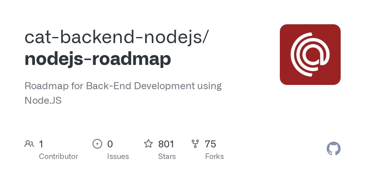 eldeeb0x's tweet card. Roadmap for Back-End Development using Node.JS. Contribute to cat-backend-nodejs/nodejs-roadmap development by creating an account on GitHub.