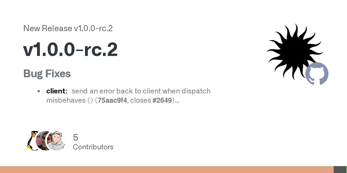seanmonstar's tweet card. Bug Fixes client: send an error back to client when dispatch misbehaves () (75aac9f4, closes #2649) http2: Fix race condition in client dispatcher (#3041) (f202230c) Features body: upgrade to ht...