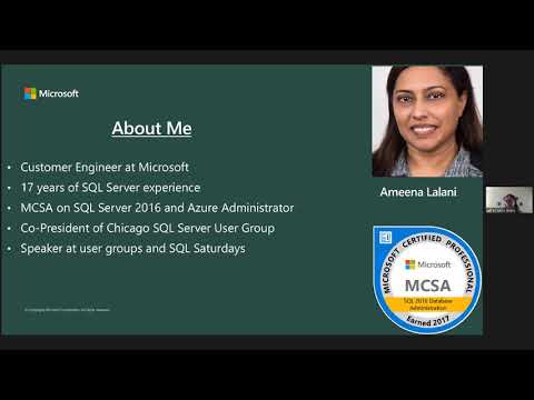 FoxPASS_SQL's tweet card. "SQL Server 2019: New Features" with Ameena Lalani