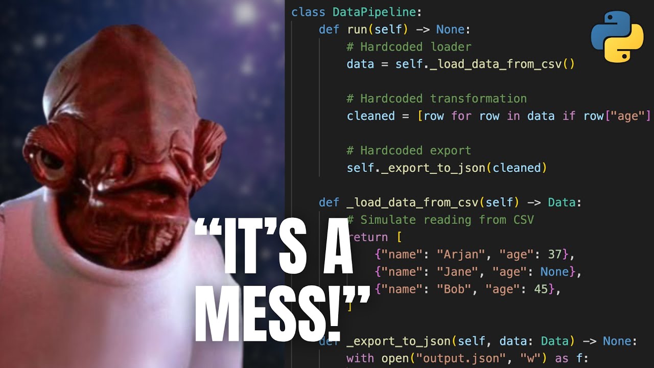 PythonHub's tweet card. Stop Hardcoding Everything: Use Dependency Injection