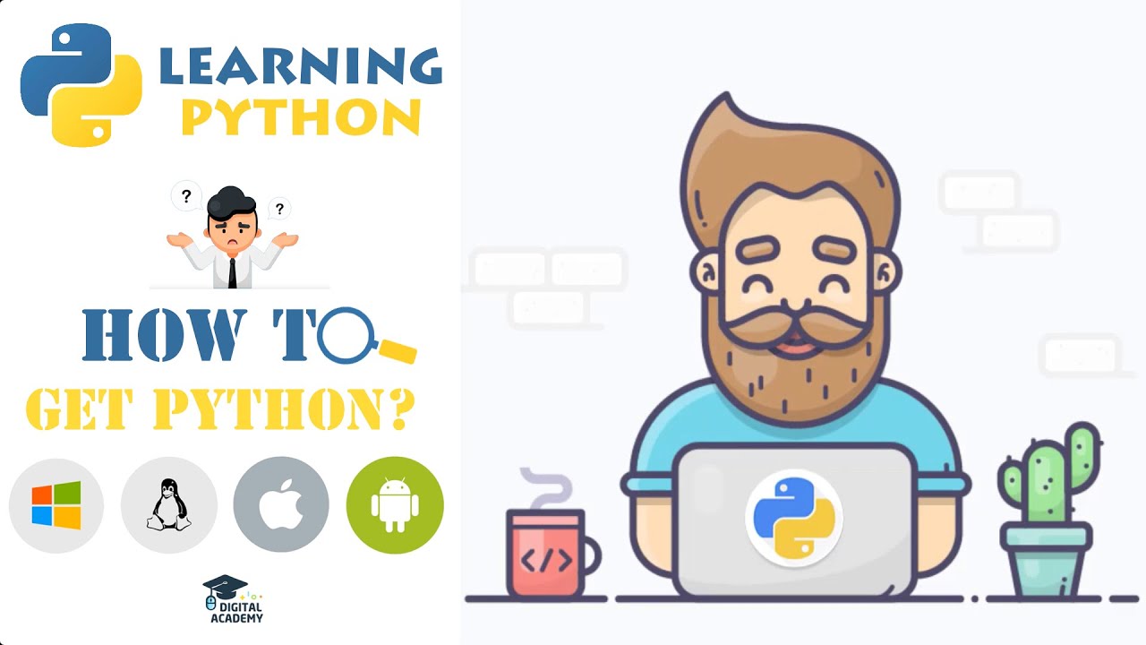 DigitalAcademyy's tweet card. How to Get Python? (Installation & Environment Setup) - Python...