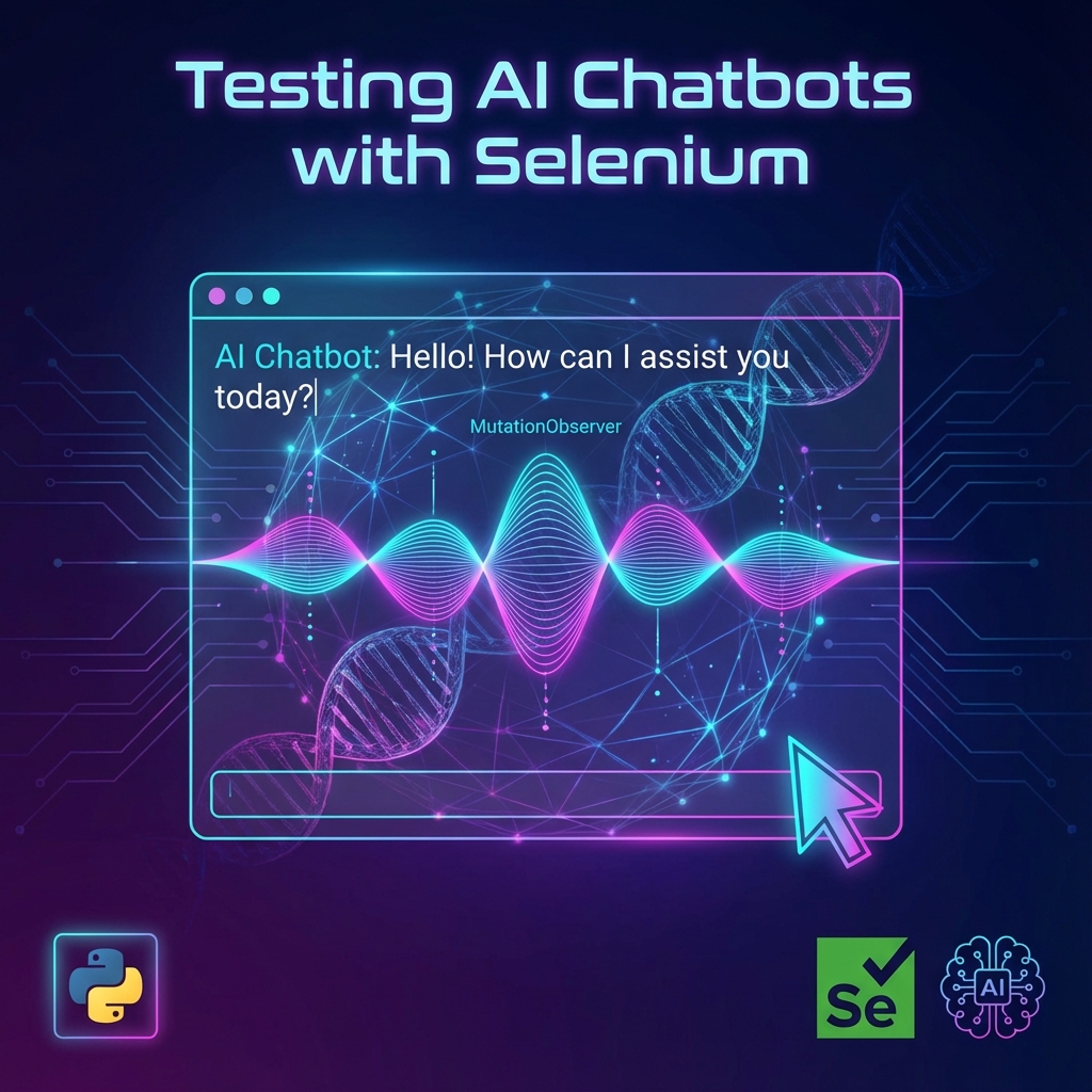dkkkkd's tweet card. Traditional Selenium tests break on streaming AI interfaces. Learn how MutationObserver, semantic similarity, and TTFT monitoring solve the GenAI testing problem.
