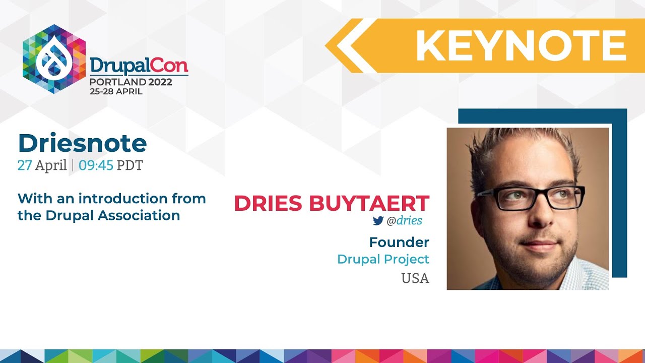 hectoriribarne's tweet card. Driesnote: Portland DrupalCon 2022