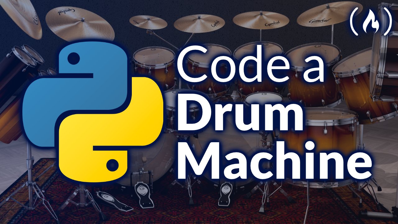 freeCodeCamp's tweet card. A drum machine is a fun project to create to practice your Python skills. We just published a full course on the freeCodeCamp.org YouTube channel that will teach you how to create a drum machine...