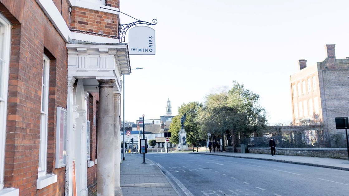 ChessInColter's tweet card. The Minories art gallery and community space needs a new boiler. Please will you help us raise £11,500 now so that we can keep warm and welcoming for everyone in Colchester?