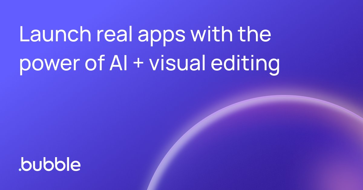 mkTobexzy's tweet card. Launch real apps without limits on an all-in-one platform that lets you switch seamlessly between AI prompting and a visual editor. No code required — ever.