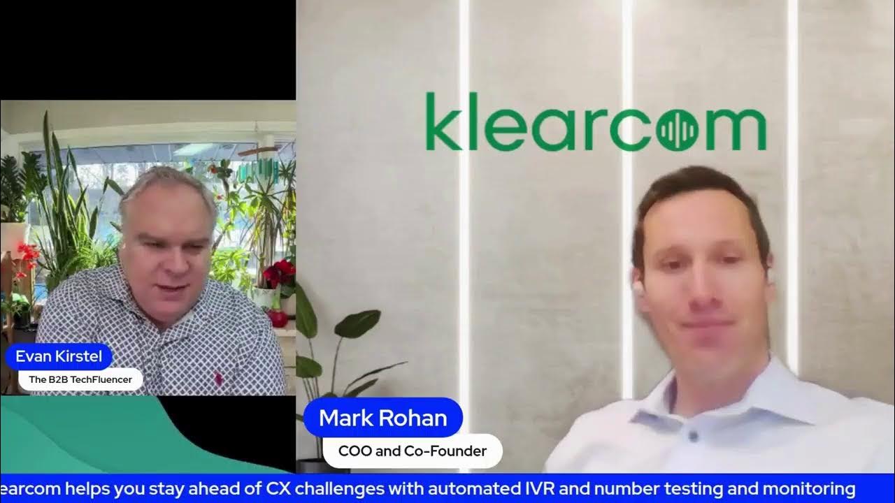 EvanKirstel's tweet card. Klearcom's Innovative AI and Telephony Solutions Transforming the...