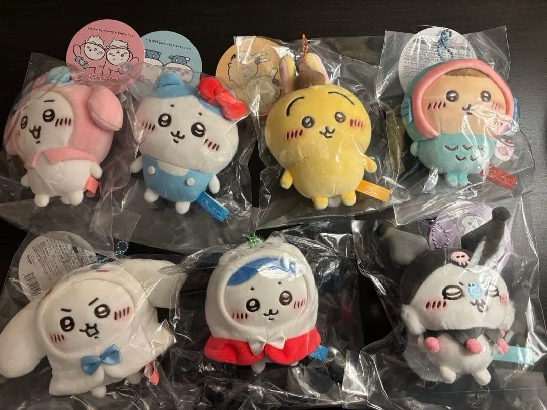 ちいかわ　サンリオ　ぷちミニマスコット　フードマスコットの７種セット ちいかわ サンリオ ぷちミニフードマスコット ぷちミニマスコット 7種