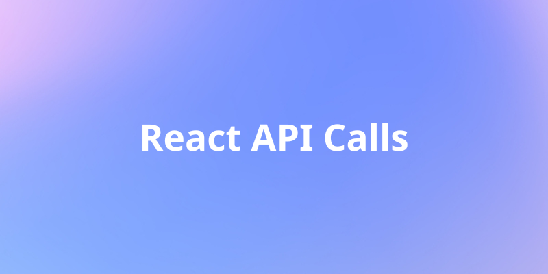 ApidogHQ's tweet card. React API calls are a reference to the process of how React applications send a request to an external web API and receive a response. Without React API calls, it would not be possible for your...