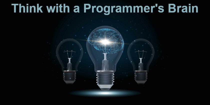 rfornal's tweet card. What do you think can help me think like a programmer? Here are the core areas that are important to get that "programmer brain."